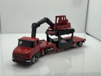 Scania Tieflader + Bagger