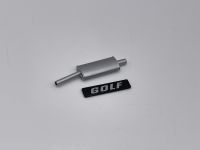 VW Golf 1 L Custom Auspuff + Nummernschild
