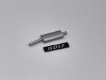 VW Golf 1 L Custom Auspuff + Nummernschild