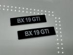 Citren BX 19 GTI Nummernschilder